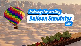Endlessly side-scrolling Balloon Simulator 2024