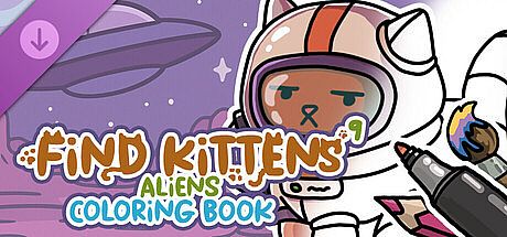 FIND KITTENS 9: Aliens - Coloring Book DLC