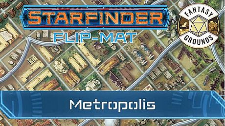Fantasy Grounds - Starfinder RPG - Starfinder Flip-Mat - Metropolis DLC
