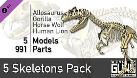 World of Guns: 5 Skeletons Pack