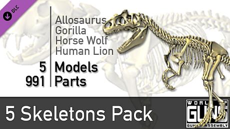 World of Guns: 5 Skeletons Pack DLC