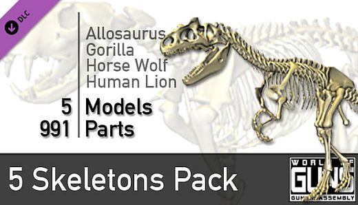 World of Guns: 5 Skeletons Pack