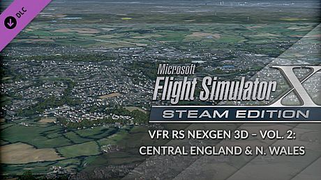 FSX Steam Edition: VFR Real Scenery NexGen 3D - Vol. 2: Central England and North Wales Add-On DLC