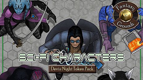 Fantasy Grounds - Devin Night Token Pack #119: Sci-fi Characters (Token Pack) DLC