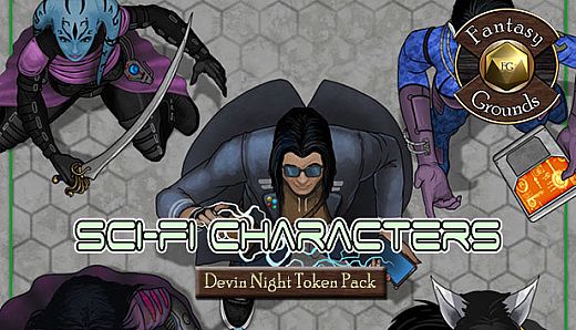 Fantasy Grounds - Devin Night Token Pack #119: Sci-fi Characters (Token Pack)