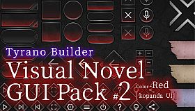 Tyrano Builder - Visual Novel GUI Pack #2 Color-Red [kopanda UI]