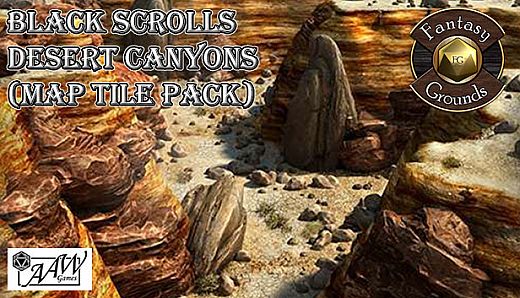 Fantasy Grounds - Black Scrolls Desert Canyons (Map Tile Pack)