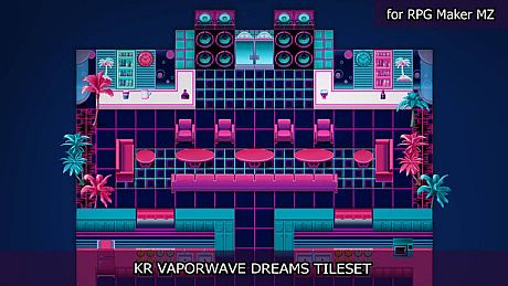 RPG Maker MZ - KR Vaporwave Dreams Tileset DLC