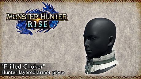 Monster Hunter Rise - "Frilled Choker" Hunter layered armor piece DLC
