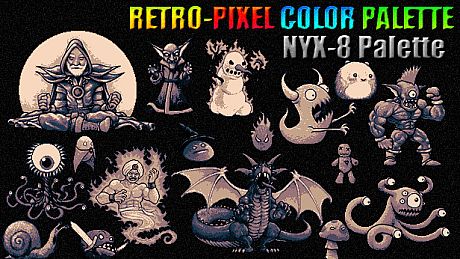 RETRO-PIXEL COLOR PALETTE - NYX-8 Palette DLC