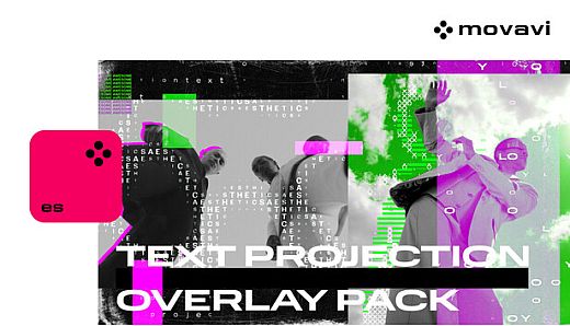 Movavi Video Editor 2025 - Text Projection Overlay Pack