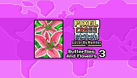 Pixel Cross Stitch - Flowers and Butterflies Pack 3
