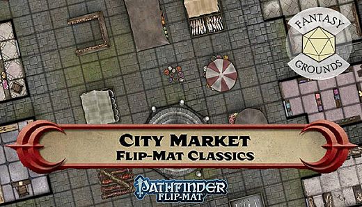 Fantasy Grounds - Pathfinder RPG - Pathfinder Flip-Mat - Classic City Market