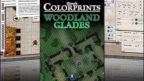 Fantasy Grounds - 0one's Colorprints #9: Woodland Glades (Map Pack) DLC