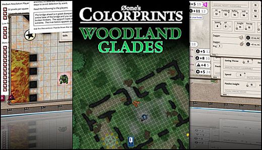 Fantasy Grounds - 0one's Colorprints #9: Woodland Glades (Map Pack)