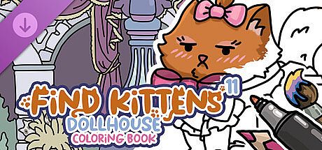 FIND KITTENS 11: Dollhouse - Coloring Book