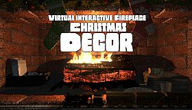 Virtual Interactive Fireplace - Christmas Decor