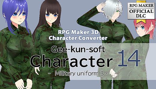 RPG Maker 3D Character Converter - Gee-kun-soft character 14 military uniform 3