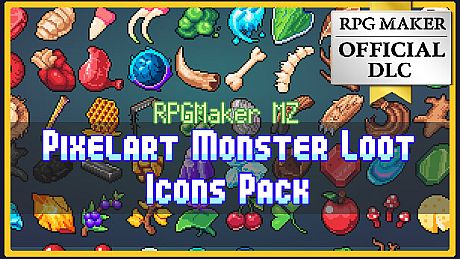 RPG Maker MZ - PIXELART MONSTER LOOT ICONS PACK DLC