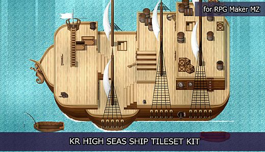 RPG Maker MZ - KR High Seas Ship Tileset Kit