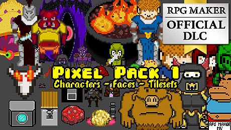 RPG Maker MV - Pixel Pack 1 Characters - Faces - Tilesets DLC