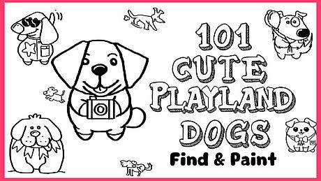 101 Cute Playland Dogs: Find & Paint