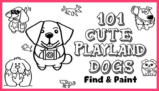 101 Cute Playland Dogs: Find & Paint