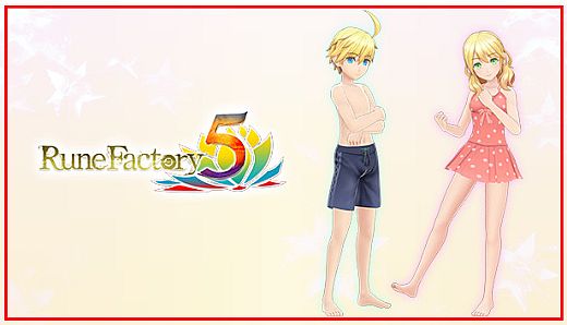 Rune Factory 5 - The Young Proprietress and the Dwarf Swimsuit Set + New Ranger Care Package Item Pack