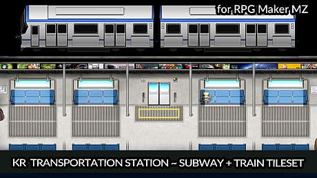 RPG Maker MZ - KR Transportation Station - Subway and Train Tileset DLC