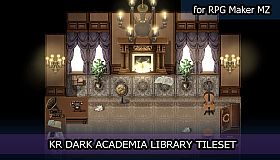 RPG Maker MZ - KR Dark Academia Library Tileset