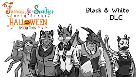Furries & Scalies: Super Scary Halloween Spooky Times: Black & White