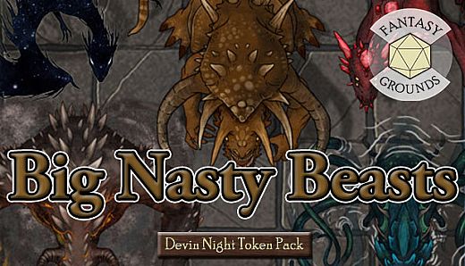 Fantasy Grounds - Devin Night Token Pack 143: Big Nasty Beasts