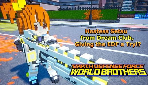 EARTH DEFENSE FORCE: WORLD BROTHERS - Hostess Setsu from Dream Club, Giving the EDF a Try!?