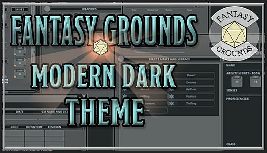 Fantasy Grounds - FG Theme - Modern Dark Theme