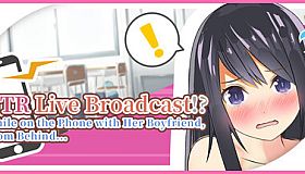 NTR Live Broadcast!? While on Phone with Her Boyfriend, From Behind...