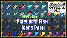 RPG Maker MZ - PIXELART FISH ICONS PACK