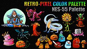 RETRO-PIXEL COLOR PALETTE - NES-55 Palette