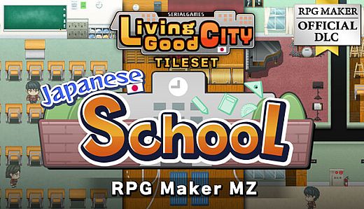 RPG Maker MZ - SERIALGAMES LivingGoodCity TILESET Japanese School
