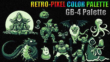 RETRO-PIXEL COLOR PALETTE - GB-4 Palette DLC