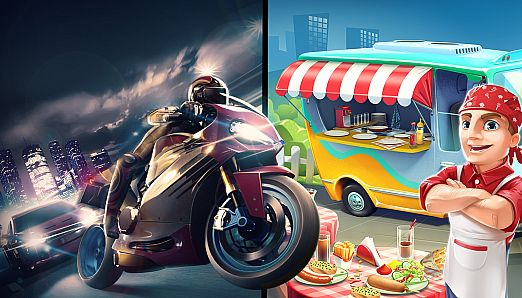 Moto Rush GT + Food Truck Tycoon