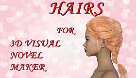Hairs for 3D Visual Novel Maker