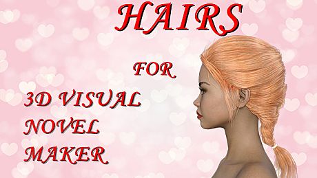 Hairs for 3D Visual Novel Maker DLC