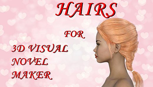 Hairs for 3D Visual Novel Maker