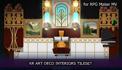 RPG Maker MV - KR Art Deco Interiors Tileset