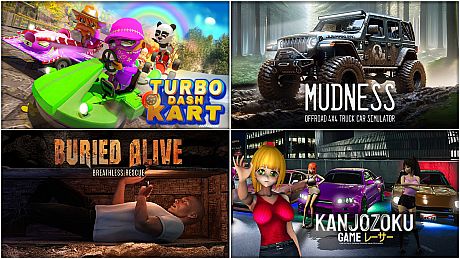 Turbo Dash Kart & Mudness Offroad & Buried Alive & Kanjozoku Game Game