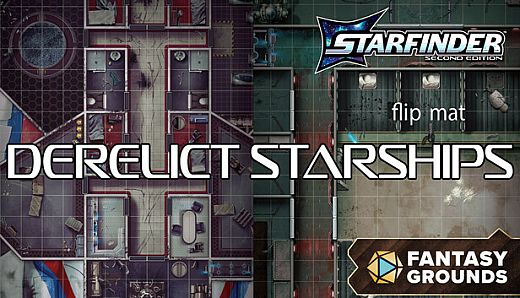 Fantasy Grounds - Starfinder 2 RPG - Flip-Mat: Derelict Starships