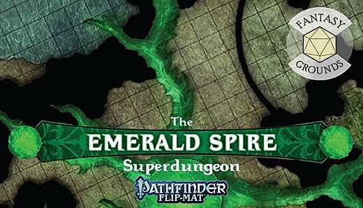 Fantasy Grounds - Pathfinder RPG - Pathfinder Flip-Mat - The Emerald Spire Superdungeon Multi-Pack