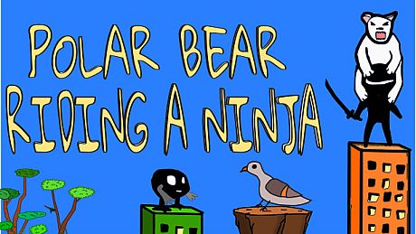 Polar Bear Riding A Ninja Game