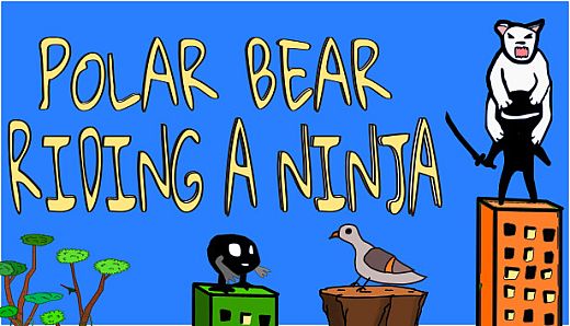 Polar Bear Riding A Ninja