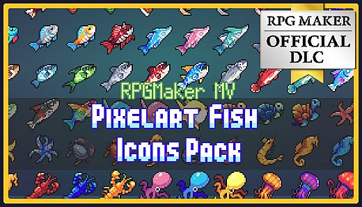 RPG Maker MV - PIXELART FISH ICONS PACK